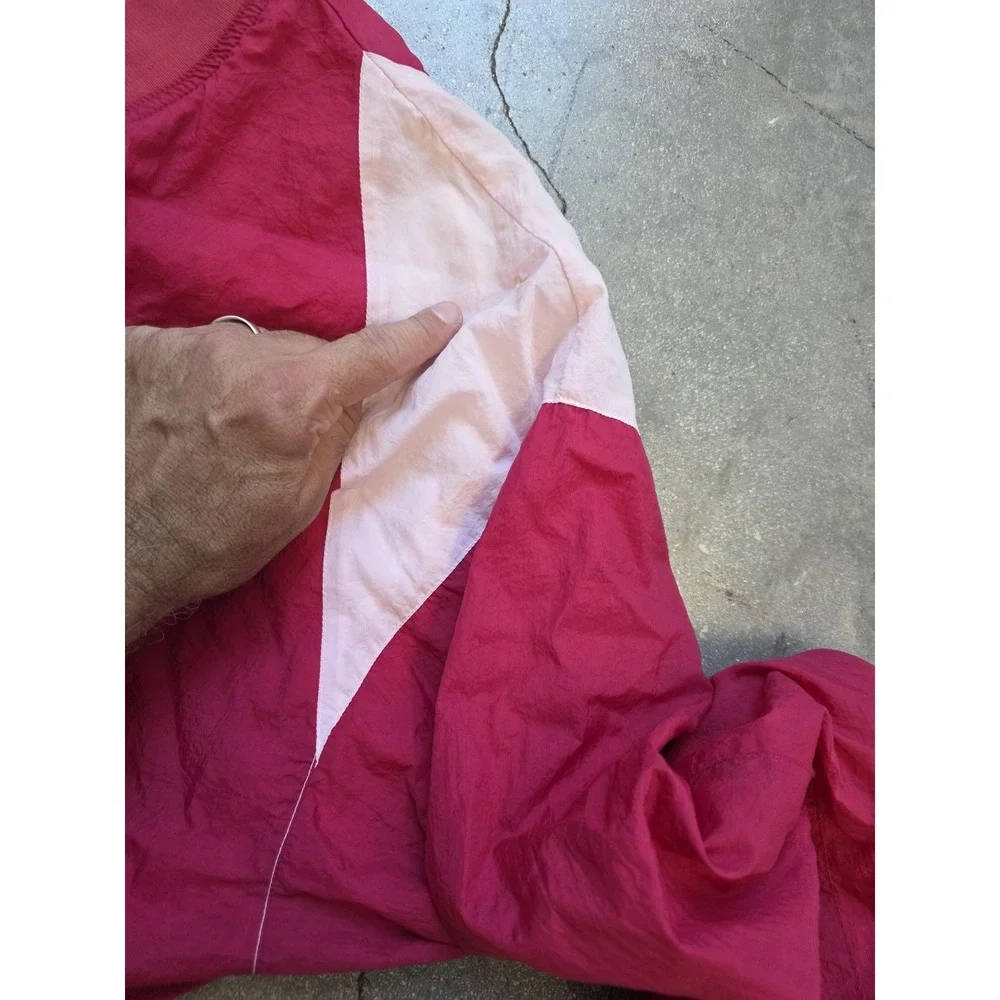 Vintage Nike Jordan Jacket Mens Large Pink Black Colorblock Windbreaker 90s